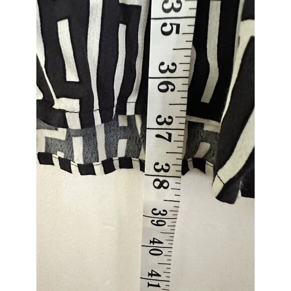 GP & J Baker X H&M Black & Ivory Geometric Print Dress SZ 10 - Picture 9 of 10